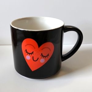 Black and Red Heart Mug